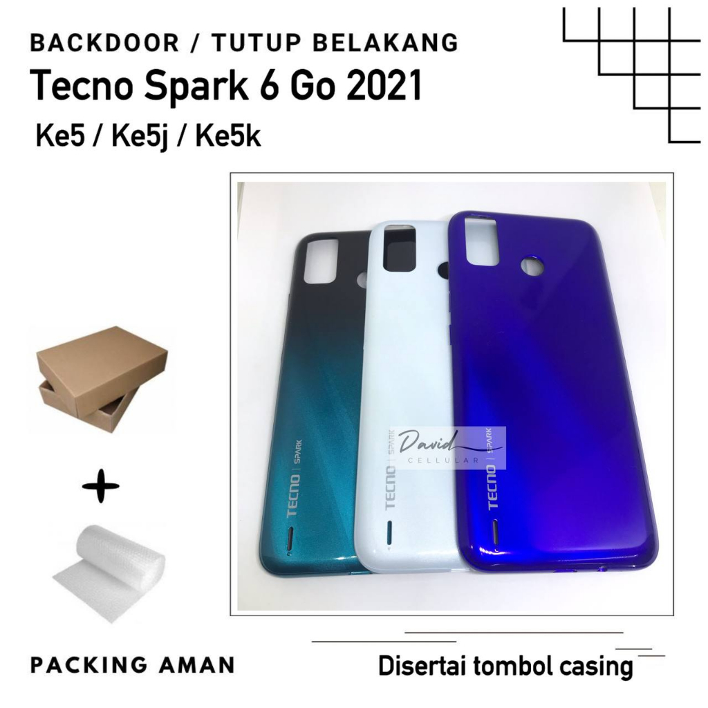 TECNO SPARK 6 GO 2021 5 KE5J KE5K BACKDOOR - ฝาหลัง