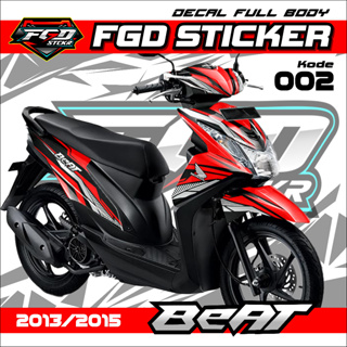 สติกเกอร์ ลายกราฟฟิค Beat FI 2013 2015 สําหรับติดตกแต่งรถจักรยานยนต์ 002