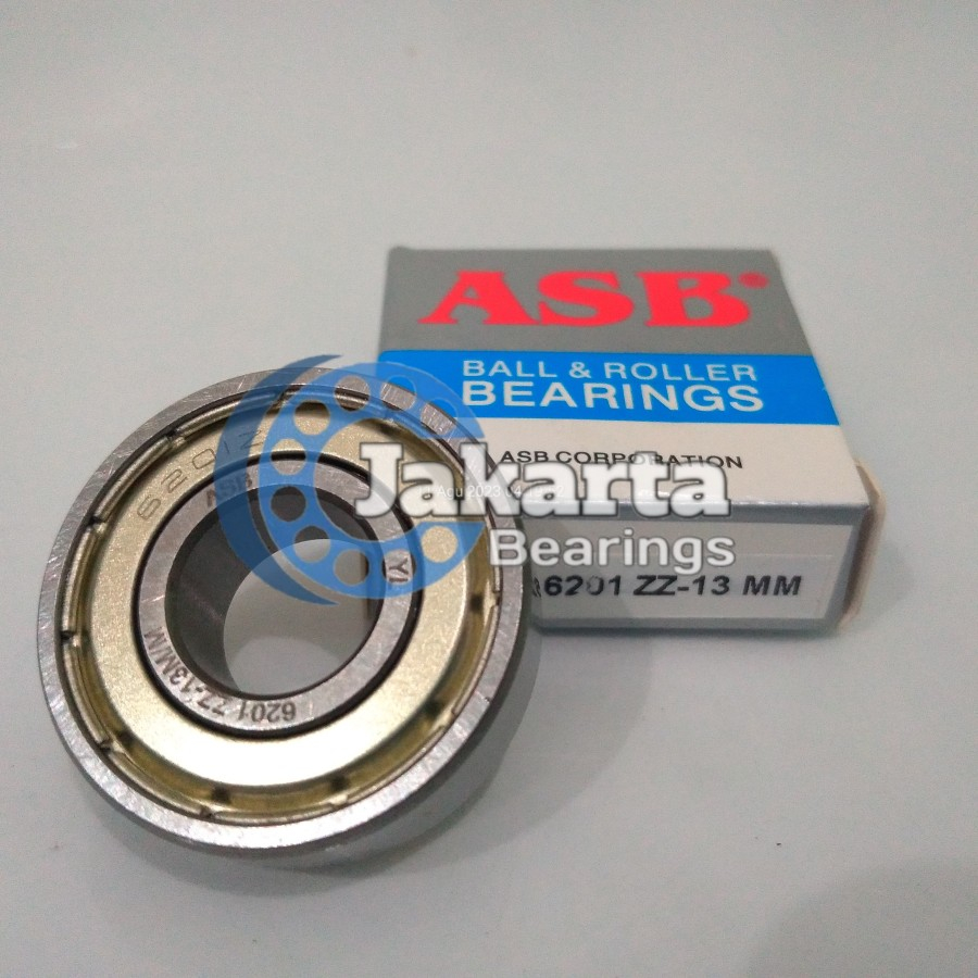 BEARING 6201 ZZ / 6201ZZ 13mm ยี่ห้อ ASB 13X32X10