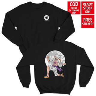 Crewneck LUFFY GEAR 5th ONE PIECE ANIME JOYBOY GEAR 5th NIKA มังงะญี่ปุ่น