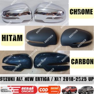 ฝาครอบกระจก คาร์บอน สีดํา สําหรับ Suzuki All New Ertiga Xl7 2018 2022 2023 2024