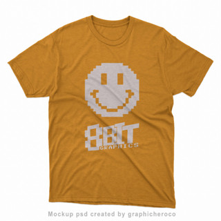 เสื้อยืด ลายมัสตาร์ด สีเหลือง 8-BIT