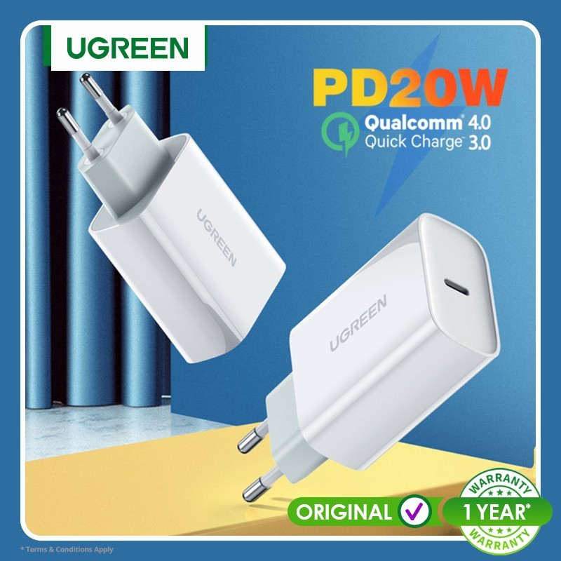 UGREEN 60450 USB Type-C 20W PD Wall Charger Adapter