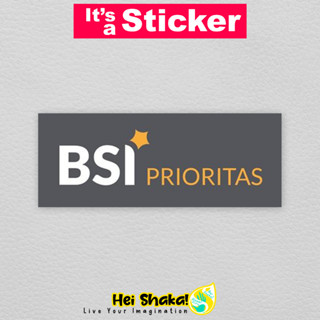 Heishaka สติกเกอร์ไวนิล กันน้ํา ลาย BSI Priority Bank Sharia Indonesia