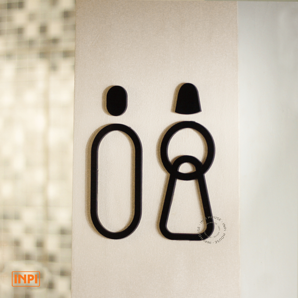 Inpi - โลโก้ห้องน้ําอะคริลิคสุนทรียศาสตร์