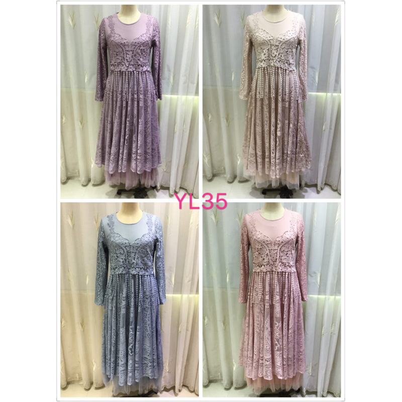 Riyana Dress Tille Brukat Material (Y35)