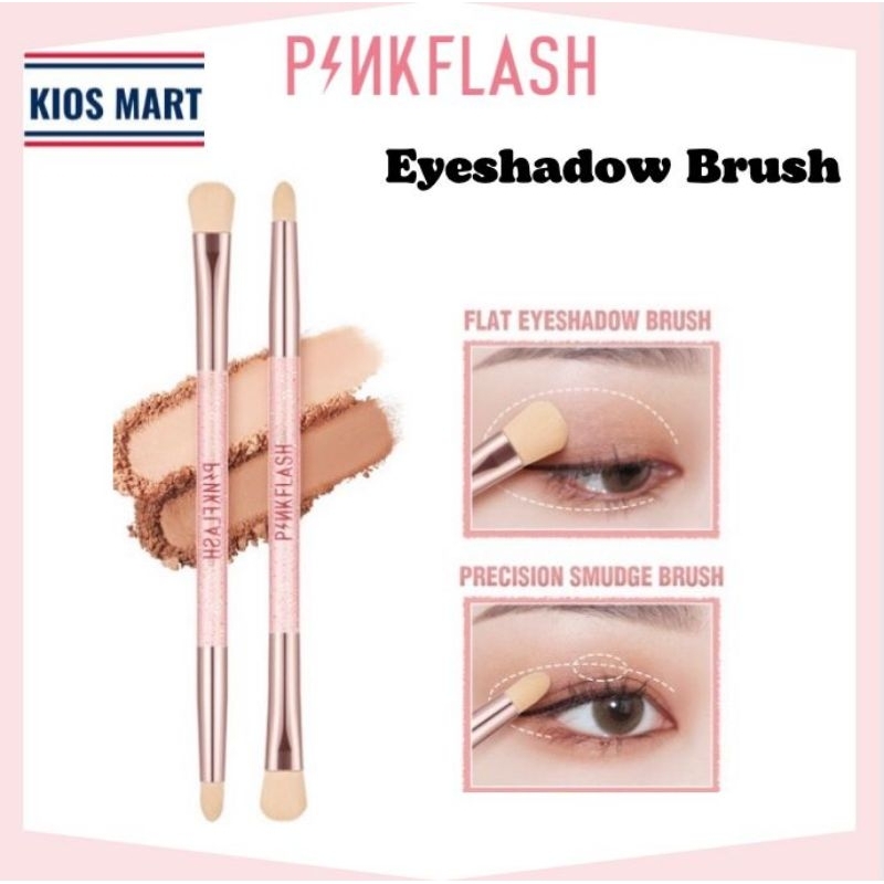 Pinkflash Multi-Use Duo แปรงแต ่ งหน ้ า Professional Makeup Tool/Double Head Eyeshadow Brush