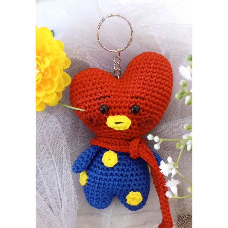 GANTUNGAN ที่แขวนกระเป๋า / พวงกุญแจ Tata BT21 / พวงกุญแจ V BT21 / V BT21 Bag Charm