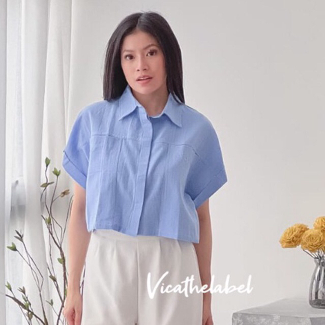 (vicathelabel) Zaira Linen Crop