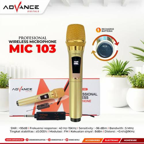ไมโครโฟน MIC ไมโครโฟนไร้สาย KARAOKE ADVANCE DIGITALS MIC-103