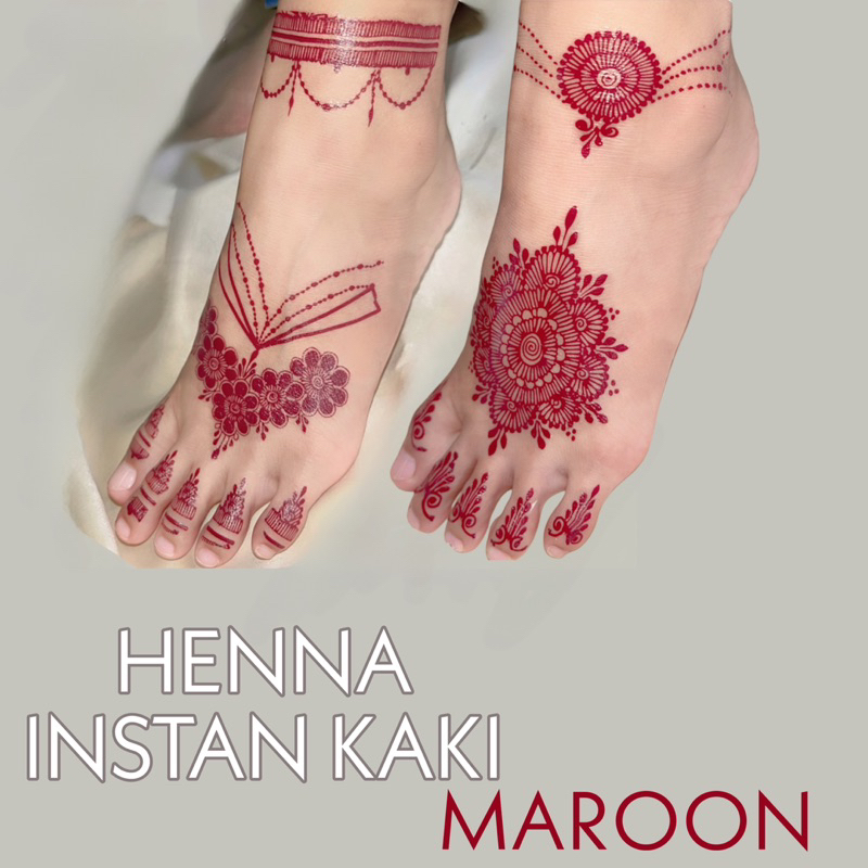 INSTANT FOOT HENNA / INSTANT MAROON HENNA / WEDDING HENNA / HENNA