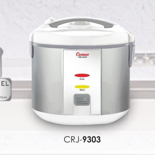 COSMOS CRJ 9303 Rice cooker magic com inner pan stainless steel 2L 3in1 memasak, mengukus, memanaskan