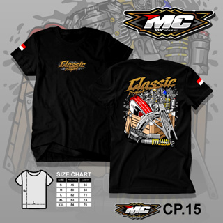 Kaos Racing อุปกรณ์เสริมรถจักรยานยนต์ cb Classic - Kaos Men Distro Style Motorcycle cb gl mp tiger MC CP.15