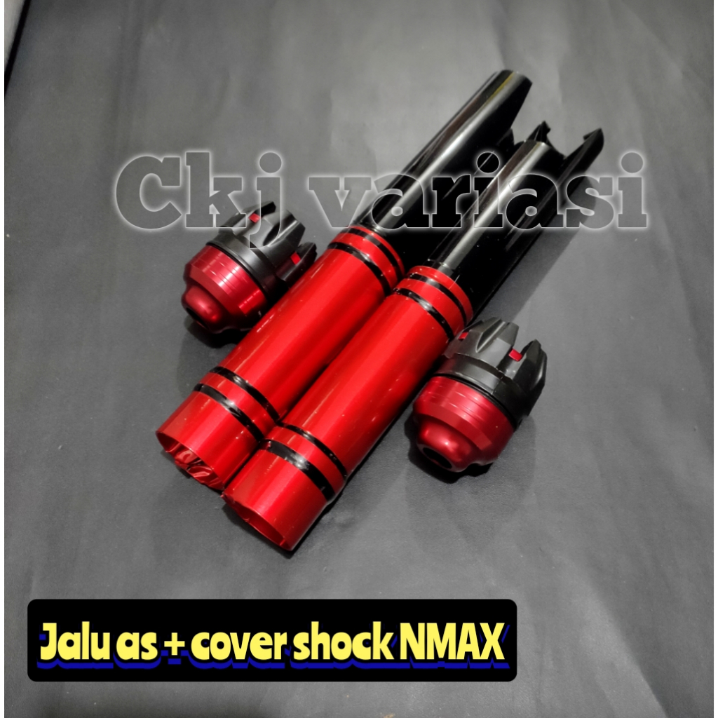 Merah 1 แพ็คเกจ YAMAHA NMAX OLD SHOCK COVER / ALL NEW NMAX PLUS RED AS JALU
