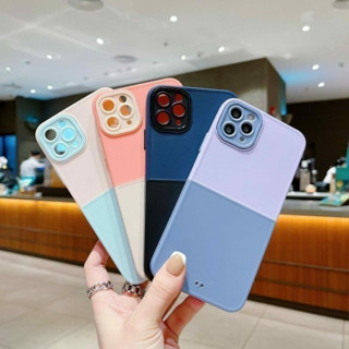 เคสโทรศัพท์ ซิลิโคนนิ่ม สองสี สีขาว 2 สี สําหรับ Realme C11 2020 Realme C11 2021 Realme C15 Realme C20