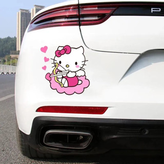 สติกเกอร์ พิมพ์ลาย hello kitty ลูกศร สําหรับติดตกแต่งรถยนต์