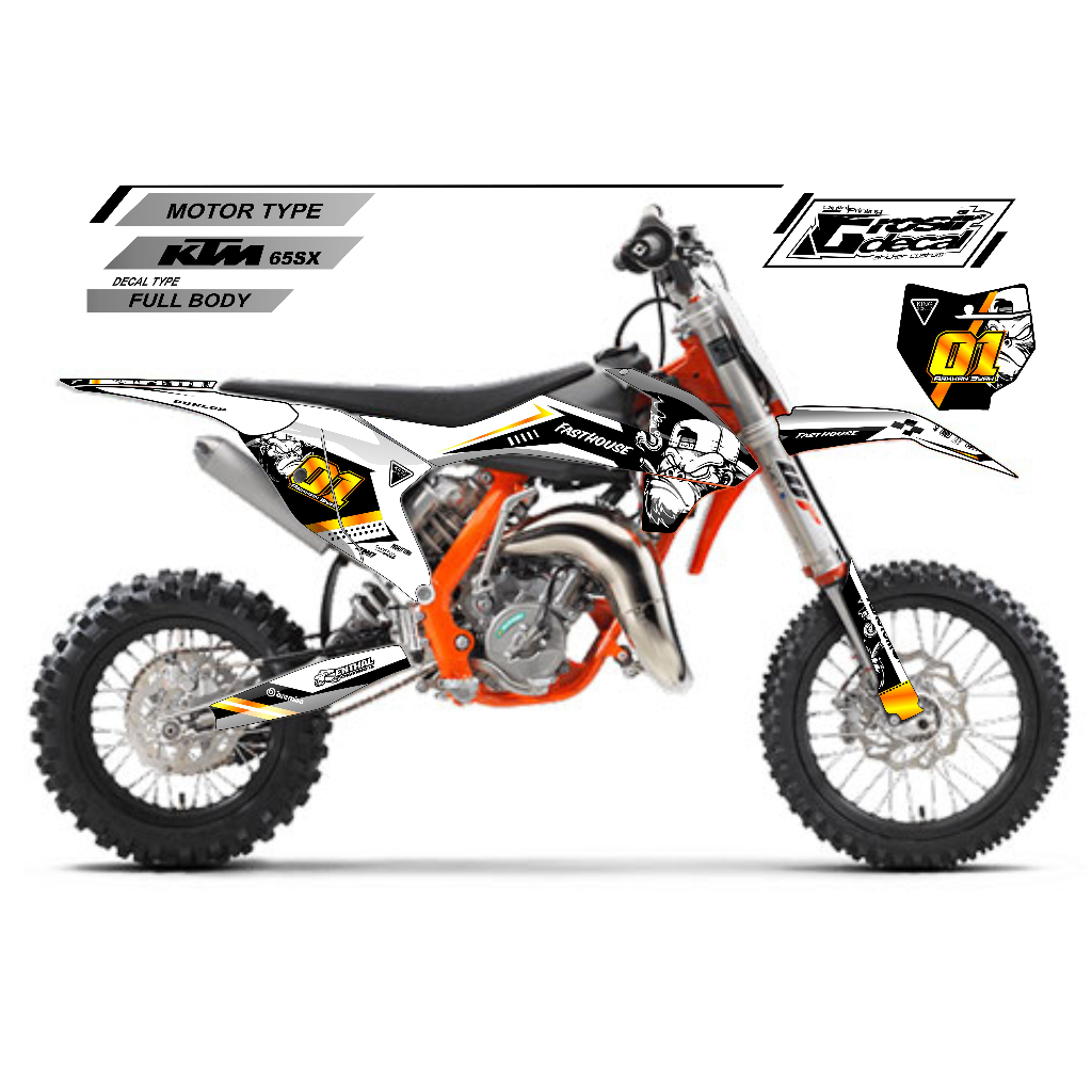 ใหม่ KTM 65cc Mini Trail Sticker Full Body Free Custom