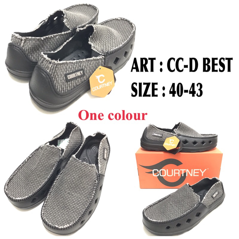 Courtney Cc D รองเท้าแบบสวมสําหรับผู้ใหญ่สําหรับผู้ชายรองเท้า Courtney Light Soft Sip On ดั้งเดิมที่