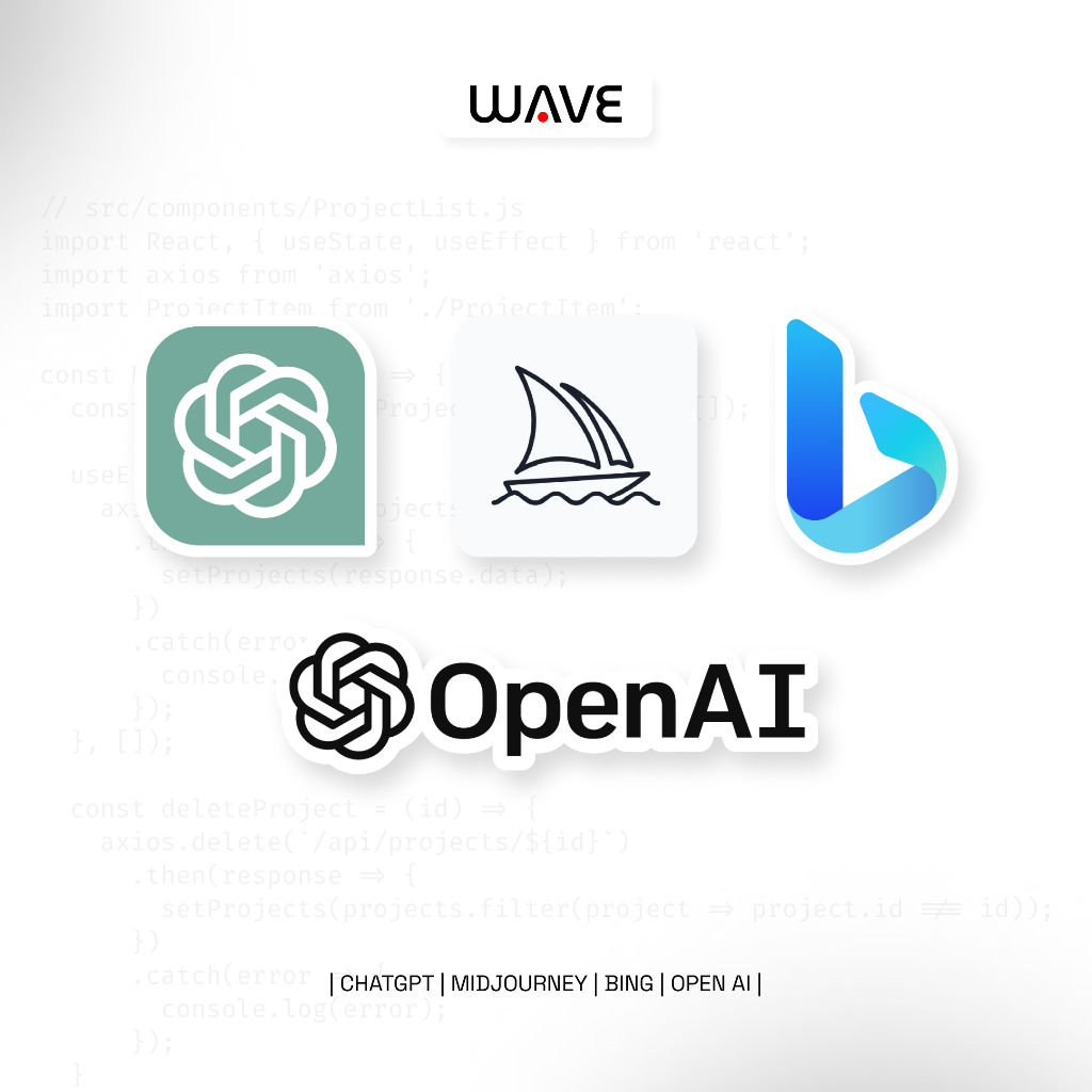 สติ๊กเกอร์ตัด IT ปัญญาประดิษฐ์ AI ไวนิล Doff กันน้ํา | ChatGPT MidJourney Bing OpenAI