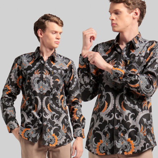 [Import] - เสื้อเชิ้ต ผ้าบาติก เข้ารูป สําหรับผู้ชาย