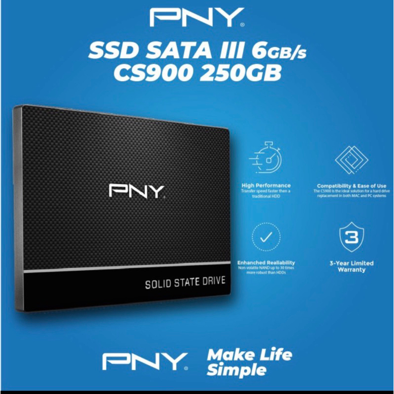 SSD PNY 250GB CS900*