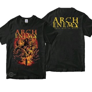 เสื้อยืด พิมพ์ลาย arch enemy First day in Hell Premium สําหรับผู้ชาย