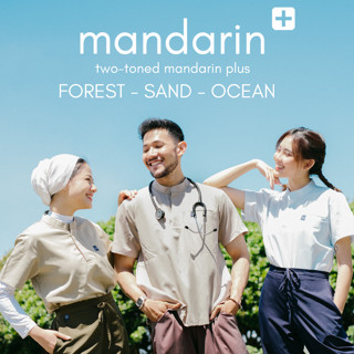 เสื้อเชิ้ตแขนสั้น พิมพ์ลาย Mandarin PLUS CARDINAL Scrubs SS สําหรับผู้ชาย