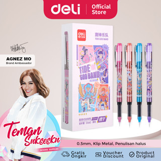 Deli ปากกาลูกกลิ้ง / ปากกาเจลลูกกลิ้ง / ปากกาลูกกลิ้งการ์ตูน 0.5 มม. สามารถเขียนได้ถึง 1100 เมตร S1660