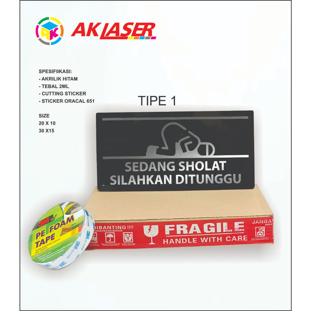 RK ACRYLIC MEDIUM PRAYER STICK / แขวนประเภท 1 CUSTOM ACRYLIC