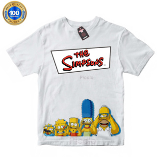 เสื้อยืด ผ้าฝ้าย พิมพ์ลายการ์ตูน THE SIMPSONS UNISEX สําหรับเด็ก