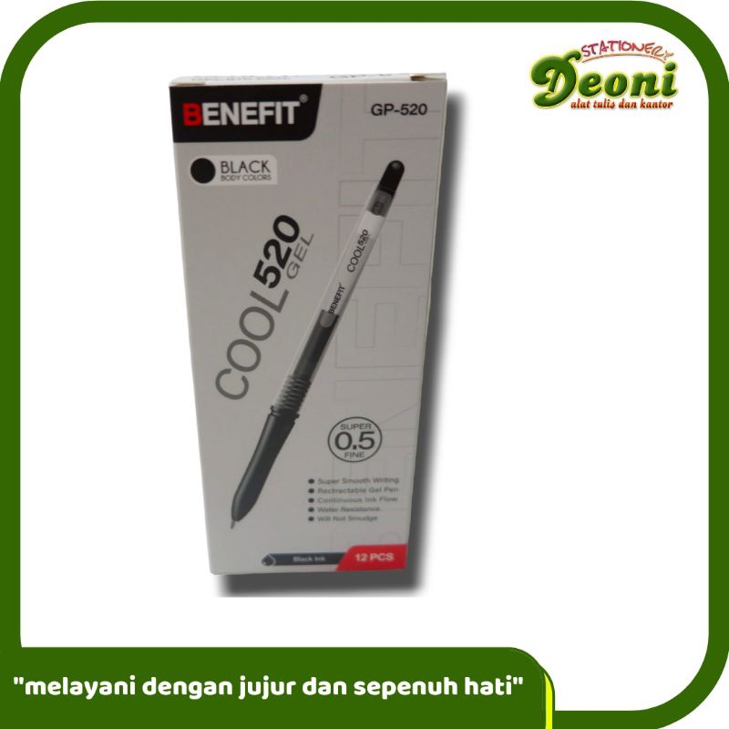 BENEFIT ปากกาเจลเย็น / ปากกาลูกลื่น / ปากกา / ปากกาคล้ายกับ Kokoro / ปากกา Kokoro GP-520 0.5 มม. สีด