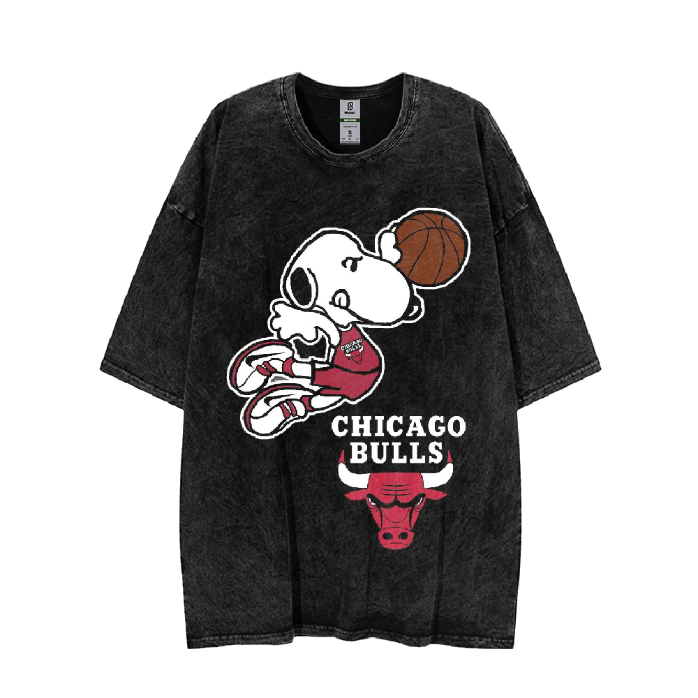 เสื้อยืด Chicago Bulls Vintage Oversize Washed Tee