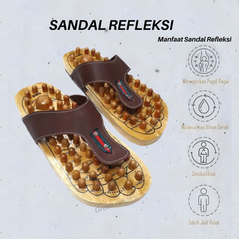 Kayu Reflexology รองเท้าแตะไม้สุขภาพการฝังเข็ม Herbar Rheumatism รองเท้าแตะนวดเท้า