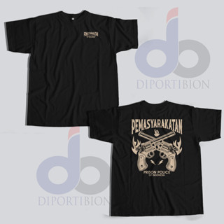 เสื้อยืดแขนสั้น พิมพ์ลาย Prison POLICE OF INDONESIA