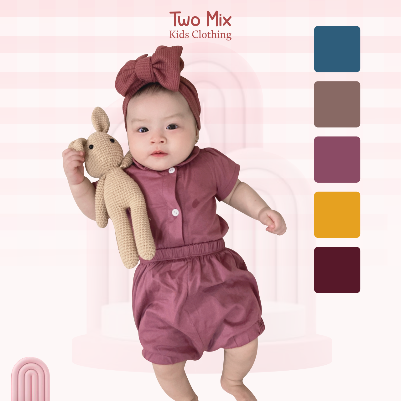 KATUN YUFFIE Eid al-Fitr ชุดเด็กทําจากผ้าฝ้ายหวีพรีเมี่ยม อายุ 0-2 ปี 4268