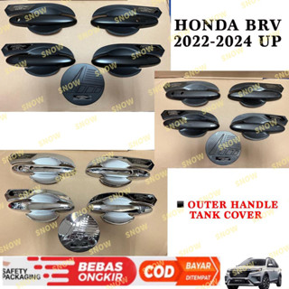 ฝาครอบถังน้ํามัน โครเมี่ยม สีดํา สําหรับ Honda Brv BR-V 2022 2023 2024