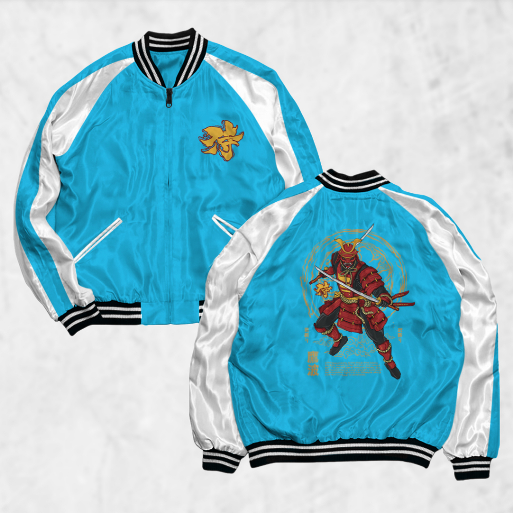 Risrus เครื่องแต่งกาย Sukajan RONIN Sukajan เสื้อแจ็คเก็ต Motif ผู้ชายผู้หญิง Distro Unisex Outwear 