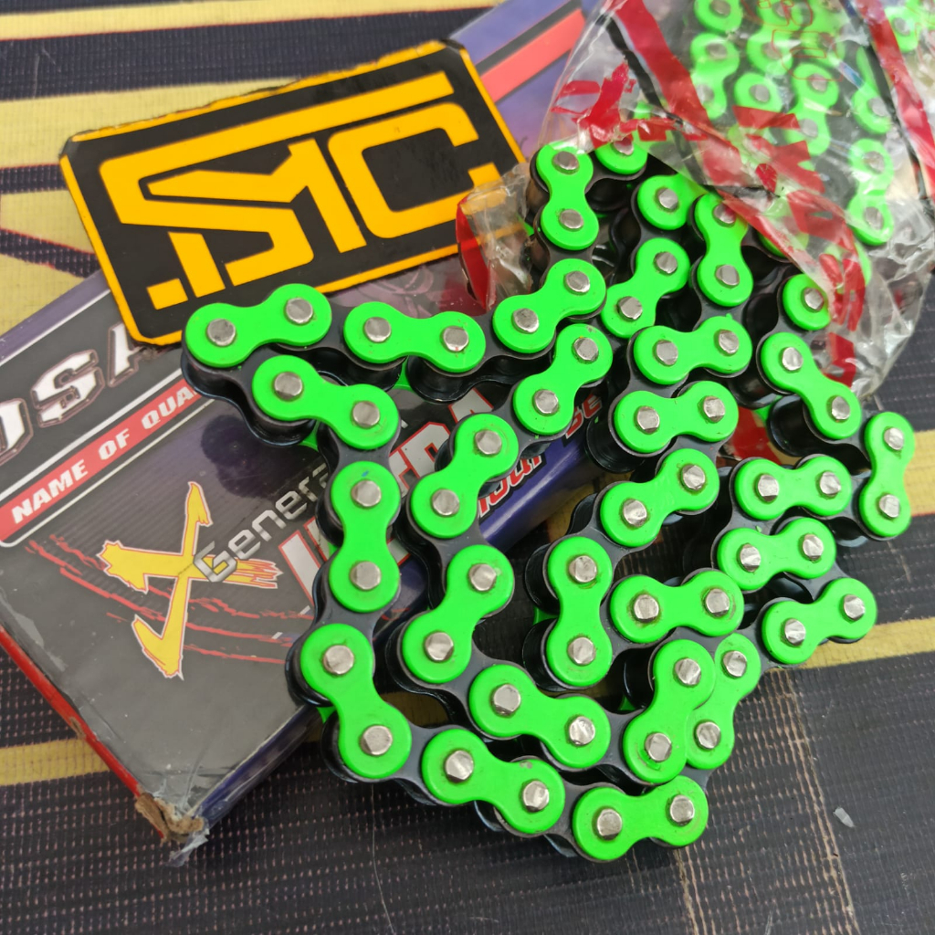 HIJAU OSAKI โซ่สีเขียว 428 130L / โซ่มอเตอร์ไซค์ 428-130L สีเขียว