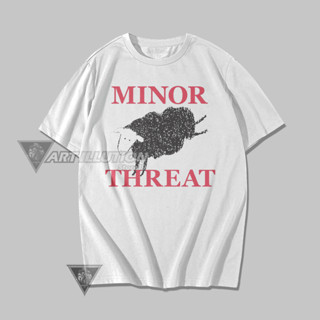 เสื้อยืด ผ้าฝ้าย พิมพ์ลายโลโก้ Minor Threat 24s พรีเมี่ยม สําหรับผู้ชาย