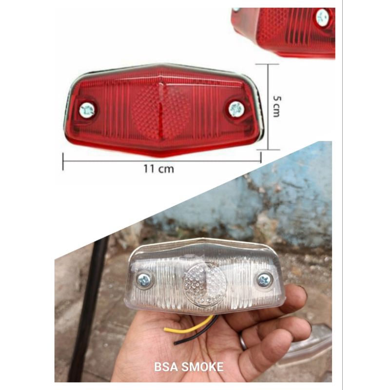 Merah Stop Lamp BSA SMOKE CB/โคมไฟหลัง BSA KSM สีแดง
