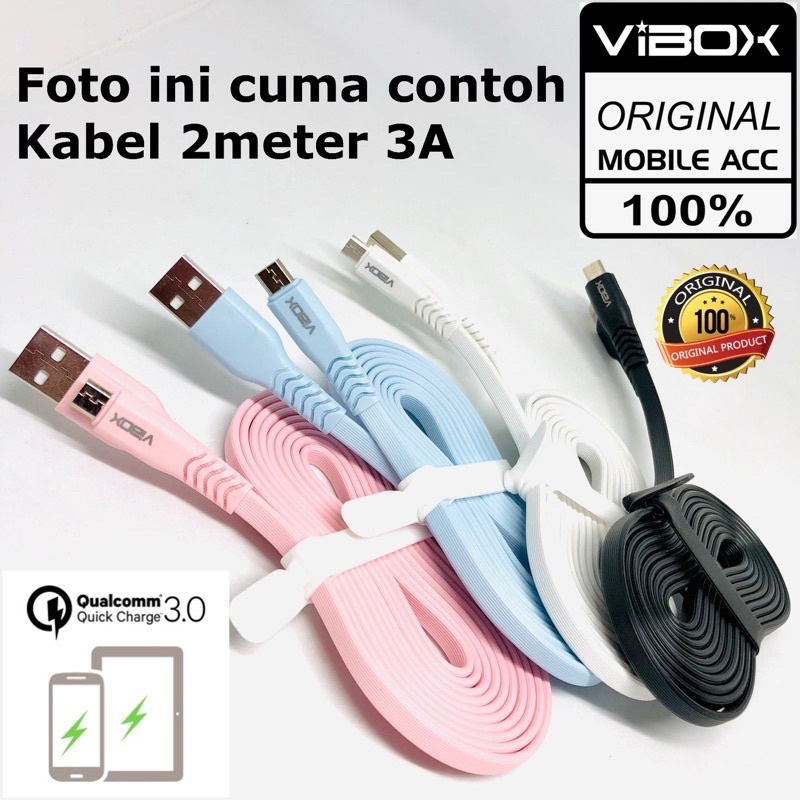 ข้อเสนอที่ดีที่สุด VIBOX DATA CABLE VB-200 2METER 2.4 MICRO TYPE C LIGHTNING CASAN CABLE 2METERS FLA