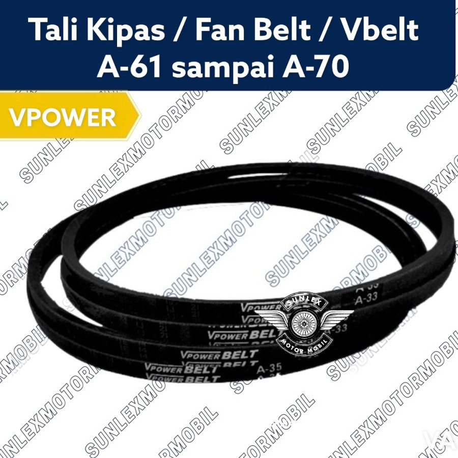MESIN FAN BELT A68 VBELT A68 FAN BELT TYPE A VPOWER A68 VPOWER WASHING MACHINE