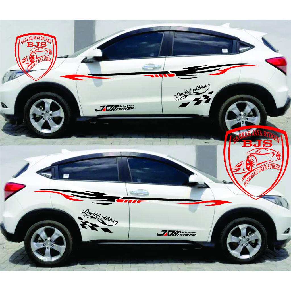 สติ๊กเกอร์ HRV สติ๊กเกอร์ติดรถยนต์ HONDA HRV ด้านข้างแถบร่างกาย