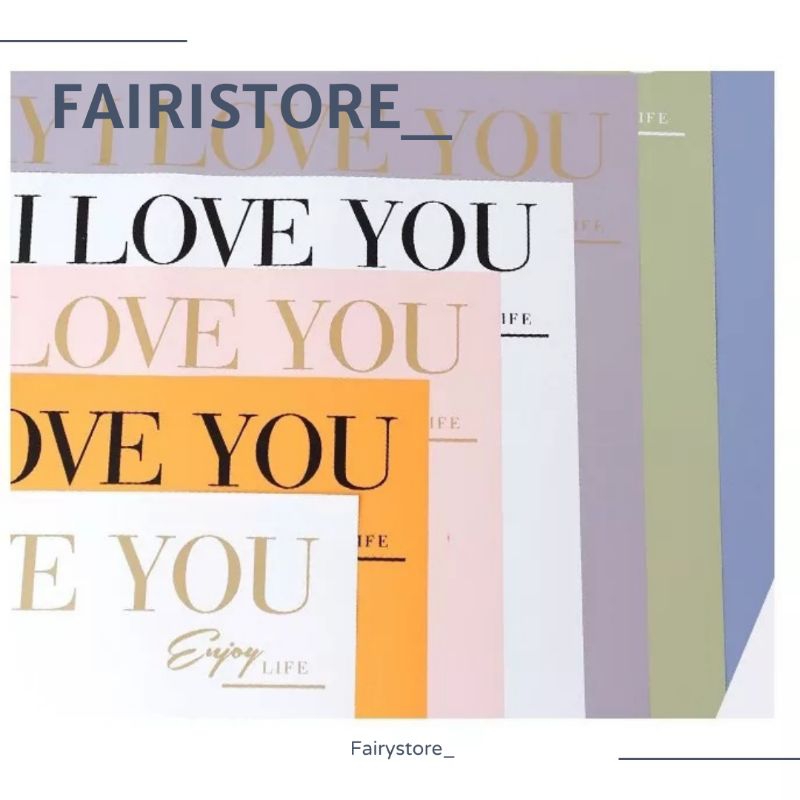 กระดาษดอกไม้ทุกวัน I Love You กระดาษห่อช่อดอกไม้ (58/36" K34