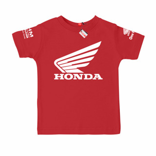 เสื้อยืด พิมพ์ลายโลโก้รถจักรยานยนต์ Sakazuki Honda สําหรับเด็ก