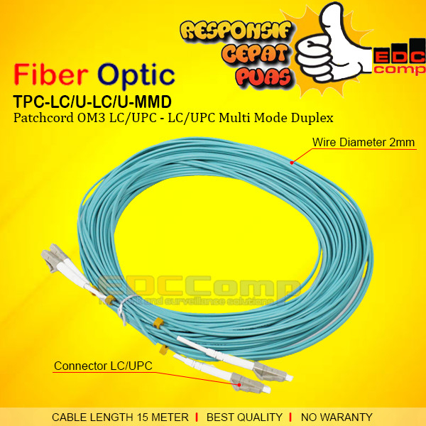 OM3 Duplex LC- LC สายแพทช์/OM3 Fiber Optic PatchCord 5-25M