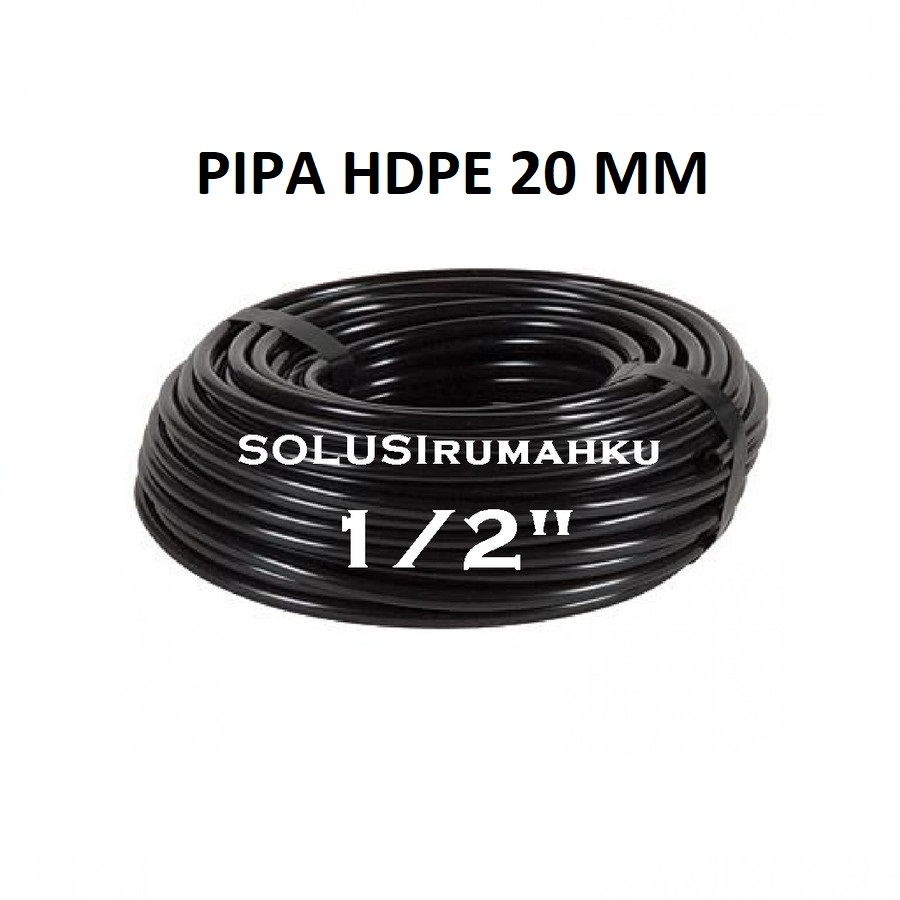 ! ขายปลีก! 1/2" ท่อ HDPE เมตร ท่อ PE สีดํา ท่อ PDAM 1/2 นิ้ว