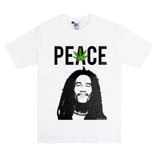 เสื้อยืด พิมพ์ลาย Bob Marley peacefull สินค้าสันติภาพ