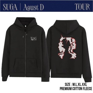 เสื้อแจ็กเก็ตกันหนาว มีฮู้ด ลาย bts suga agustd dday tour BANGKOON FACE สไตล์เกาหลี