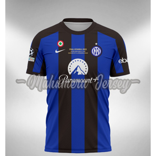 เสื้อกีฬาแขนสั้น ลายทีมชาติฟุตบอล Jersey Inter Final UCL Champions League 2022 2023